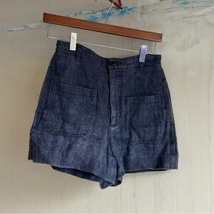 Zara Deep Indigo Jean Shorts